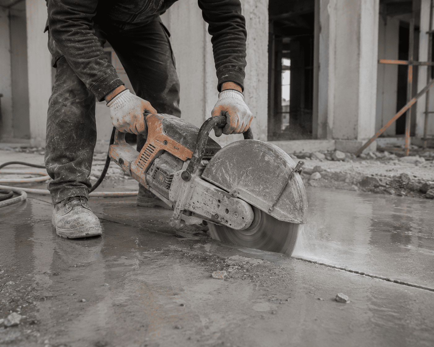 El Tipi Makina İle Beton Kesme