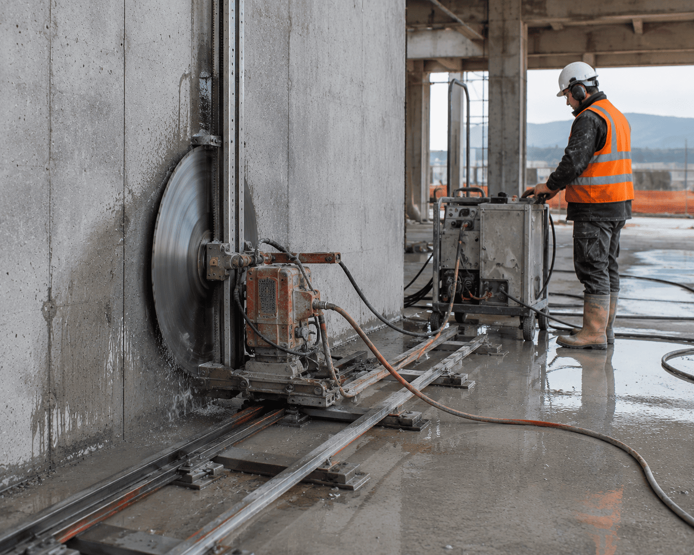 Raylı Beton Kesme